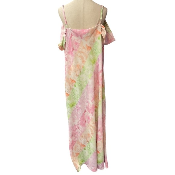 Eloquii‎ Womens Off Shoulder Bias Slip Dress Size 20W Pink Classic Drape Neck - Picture 10 of 14